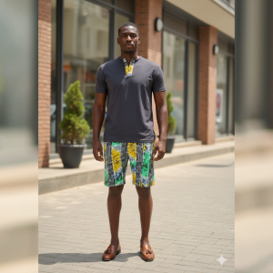 Ankara Short and matching tee.