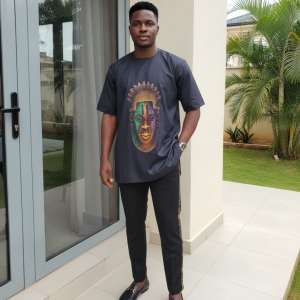 Benin Head Print Top